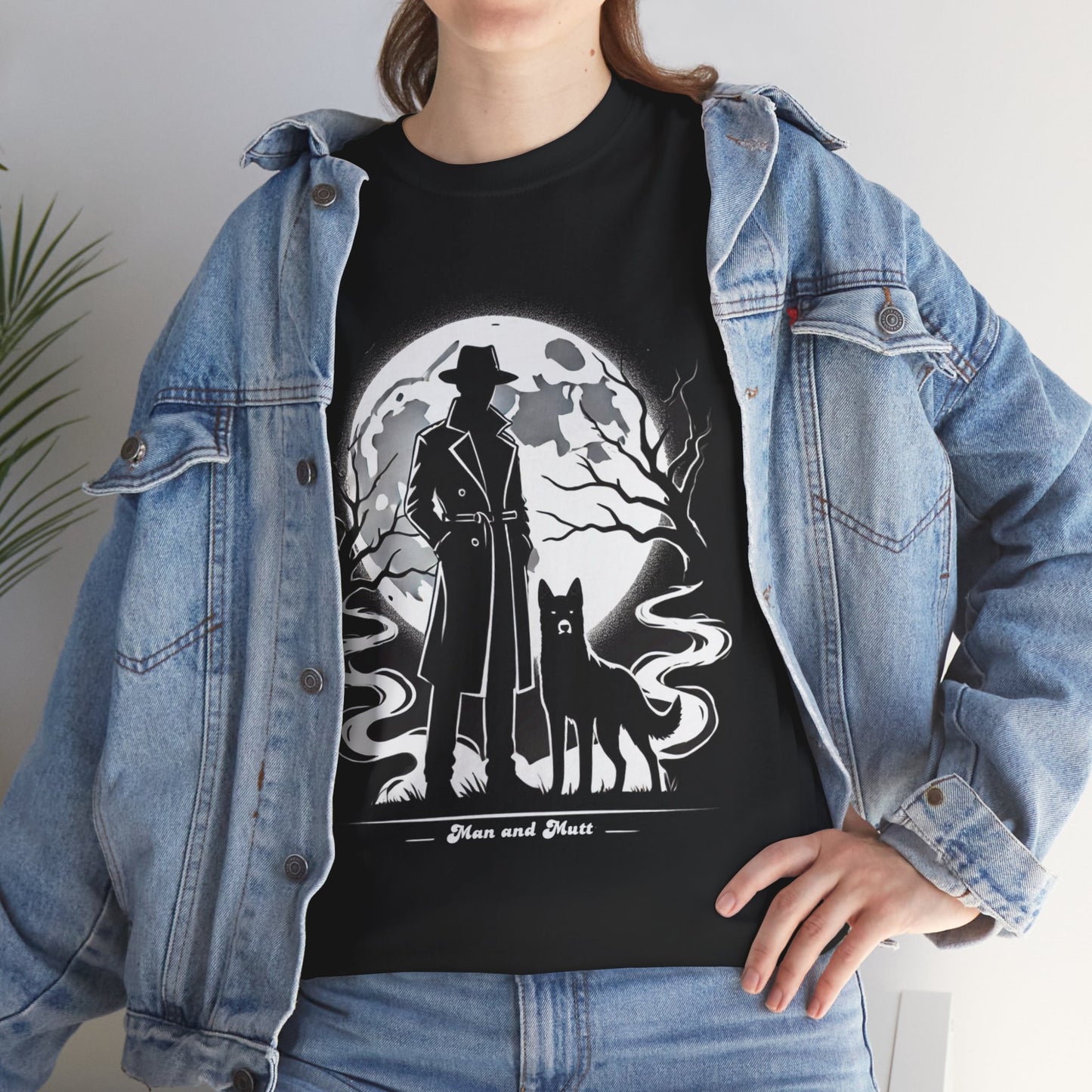 Man and Mutt Halloween Moon Tee