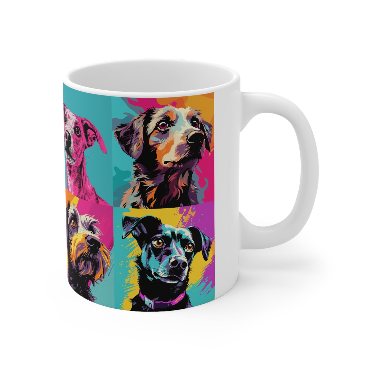 Mutt Mosaic: A Pop Art Pooch Parade Coffee Mug {Great dog lovers who also love coffee!}