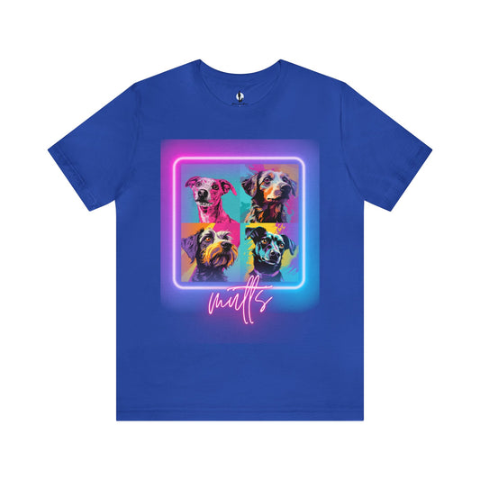 Mutts Mosaic Neon - Unisex Jersey Short Sleeve Tee