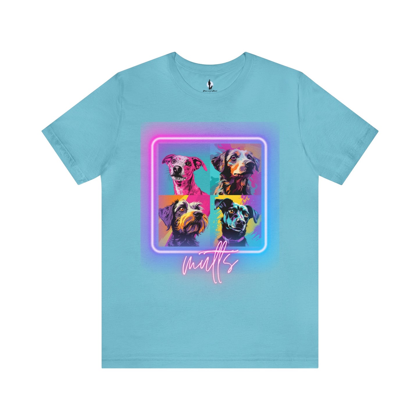 Mutts Mosaic Neon - Unisex Jersey Short Sleeve Tee