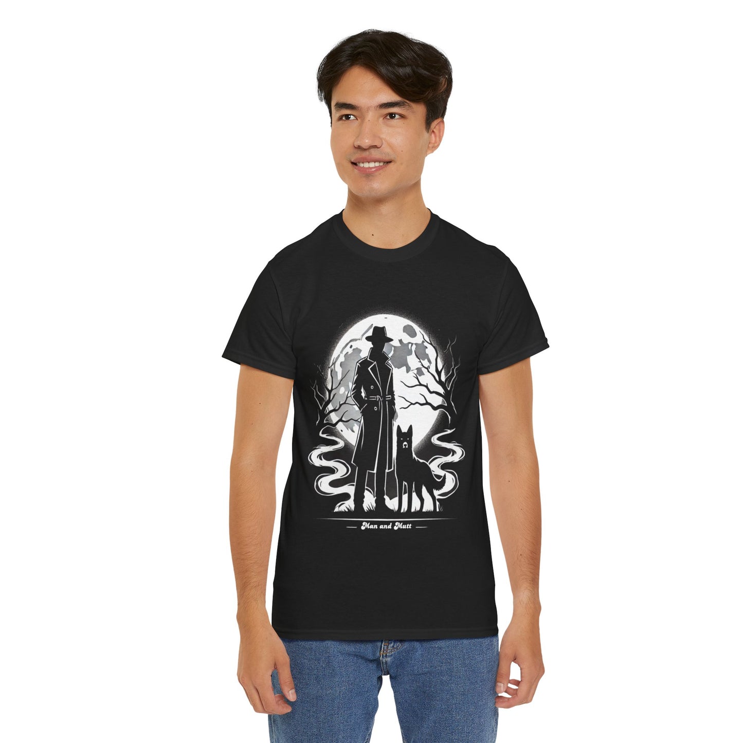 Man and Mutt Halloween Moon Tee