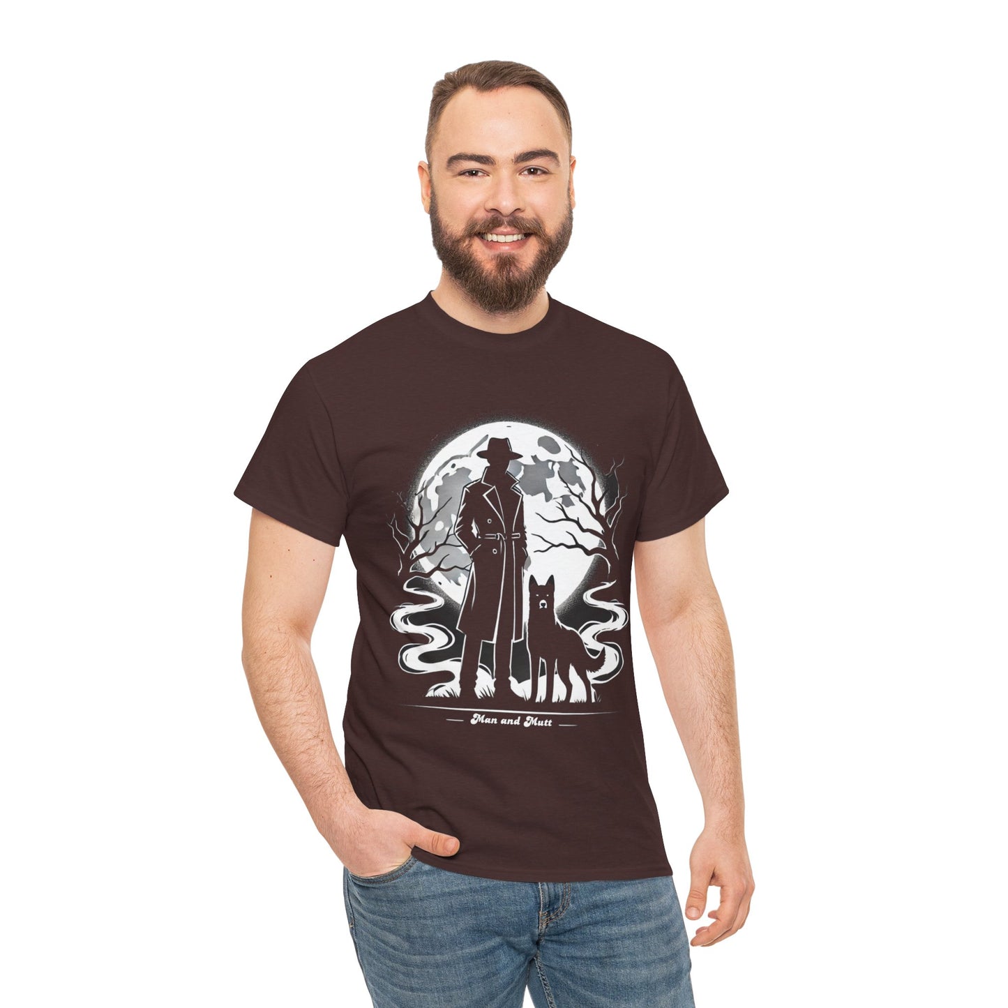 Man and Mutt Halloween Moon Tee