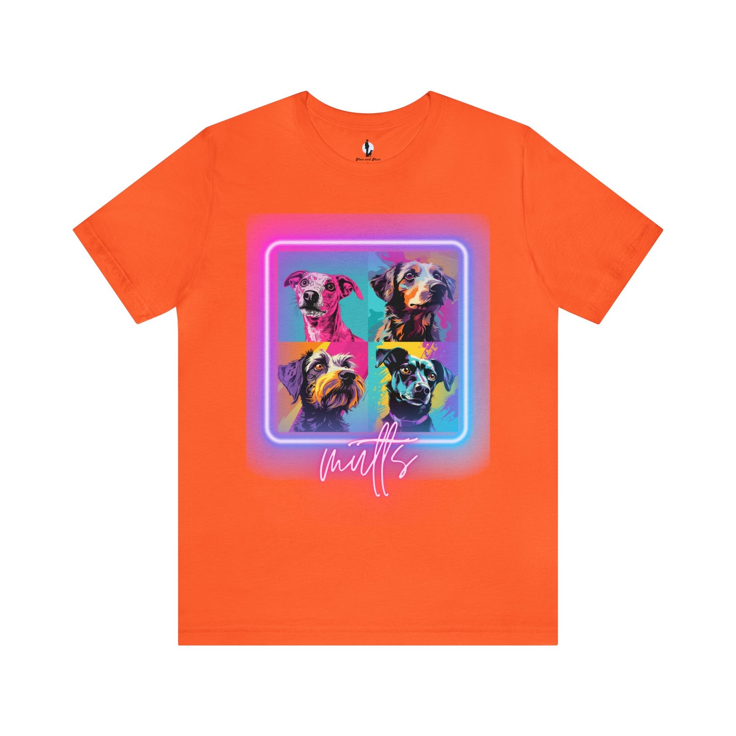 Mutts Mosaic Neon - Unisex Jersey Short Sleeve Tee