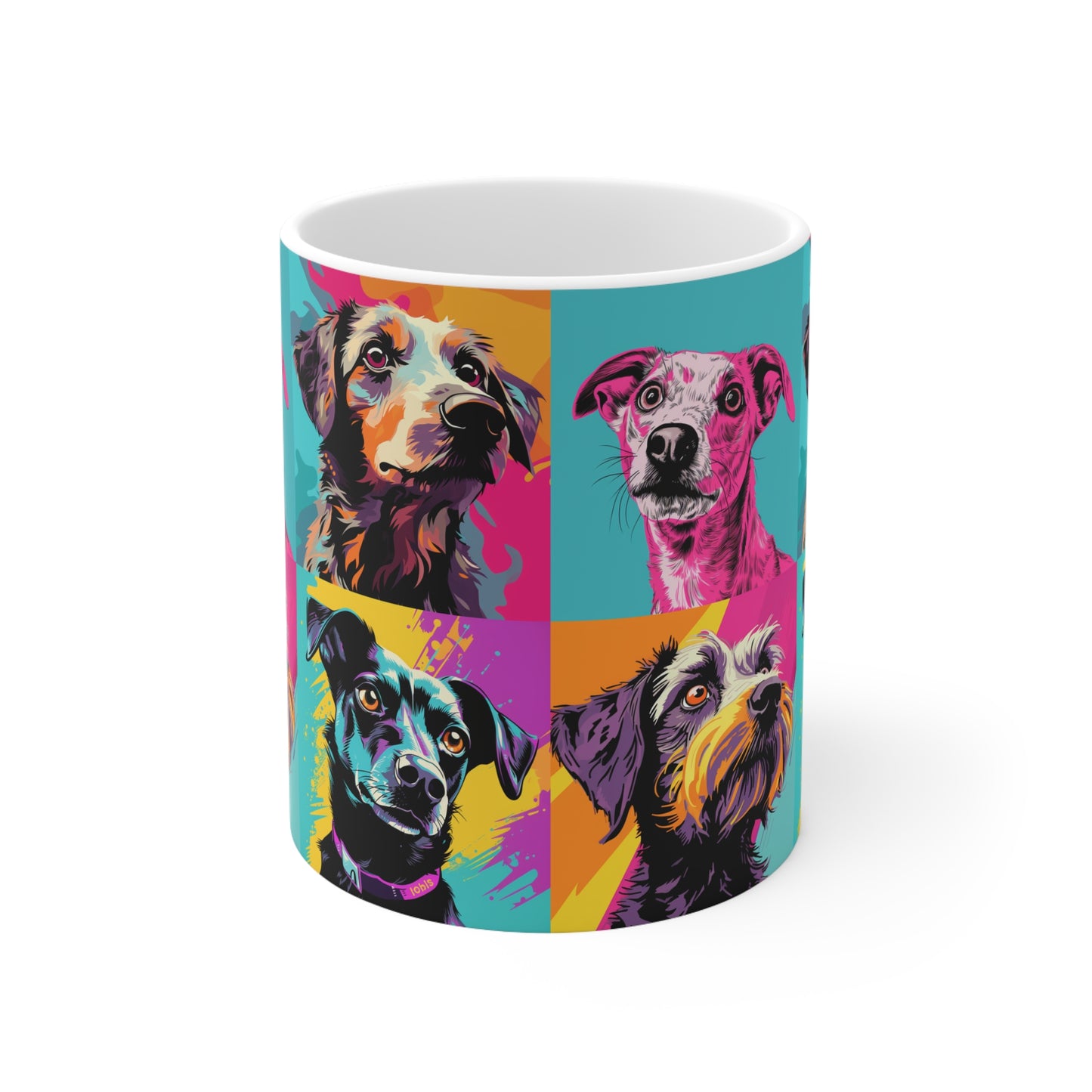 Mutt Mosaic: A Pop Art Pooch Parade Coffee Mug {Great dog lovers who also love coffee!}