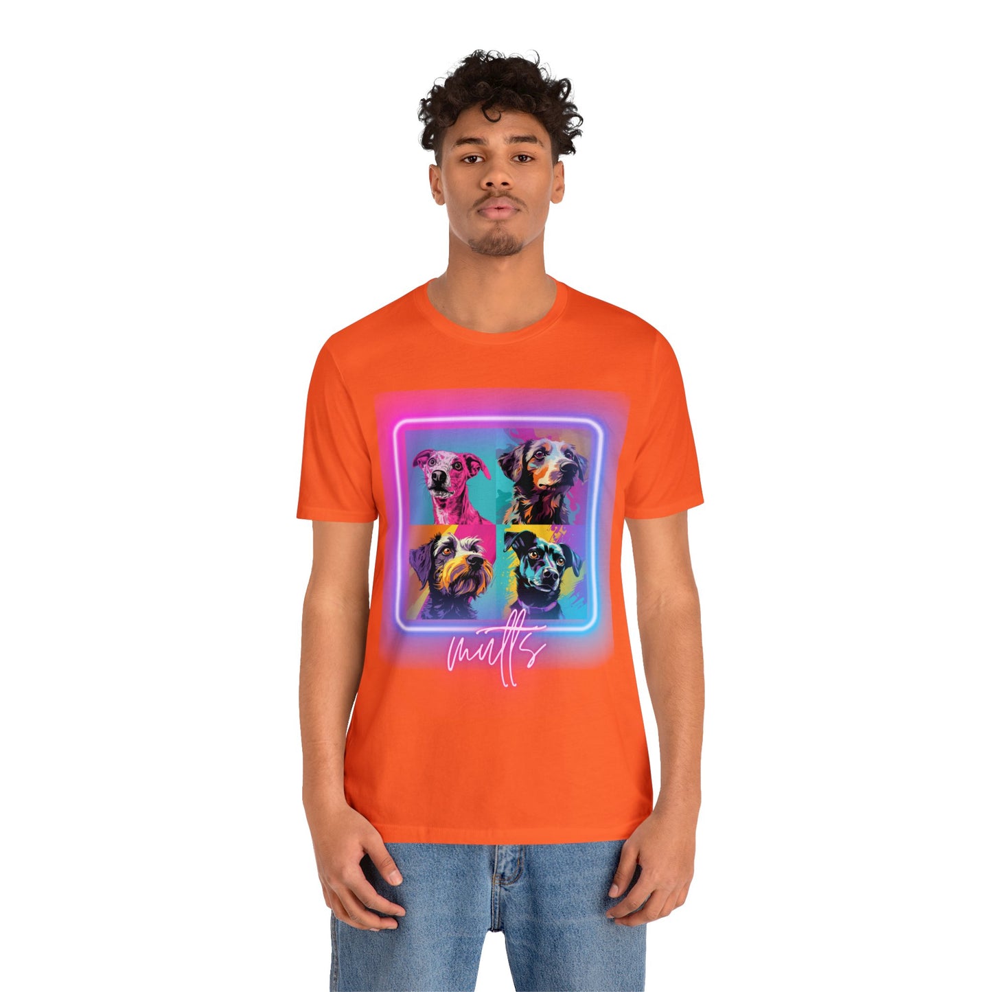 Mutts Mosaic Neon - Unisex Jersey Short Sleeve Tee