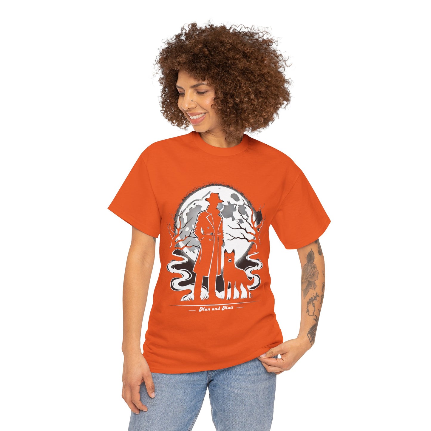 Man and Mutt Halloween Moon Tee