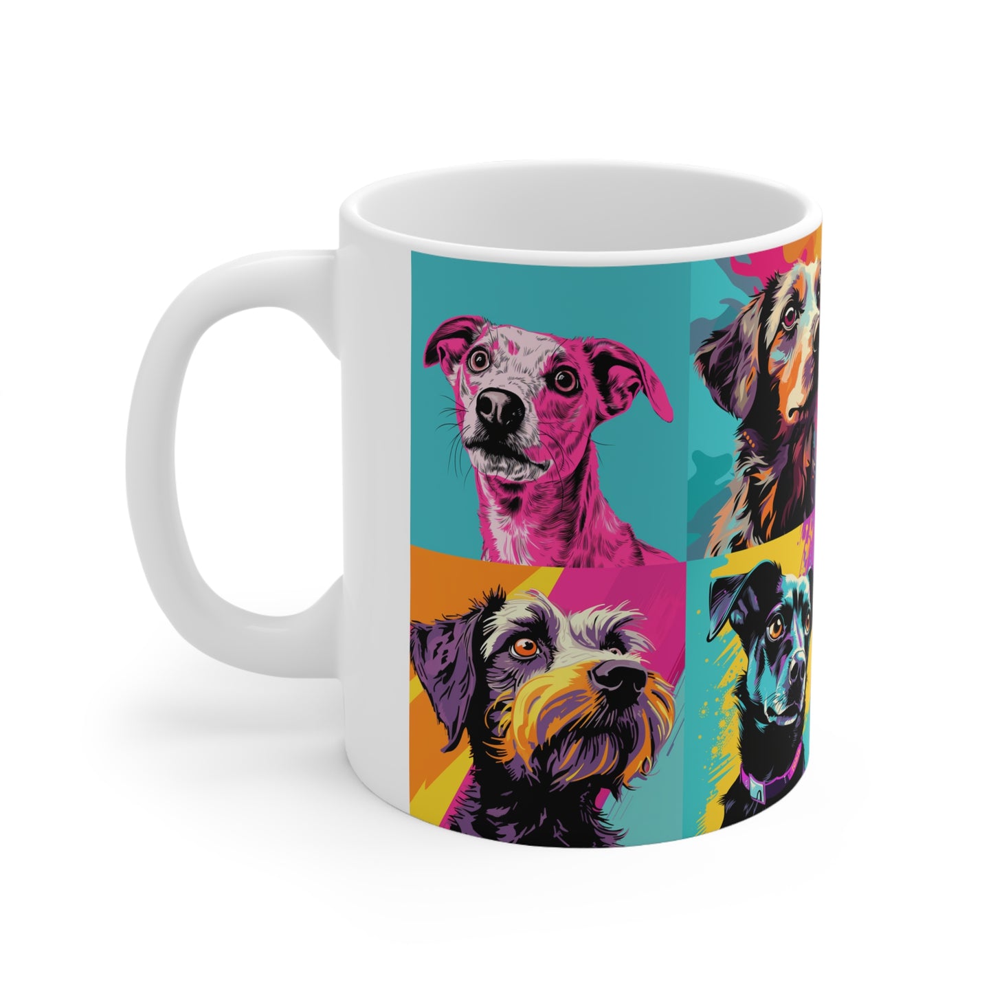 Mutt Mosaic: A Pop Art Pooch Parade Coffee Mug {Great dog lovers who also love coffee!}