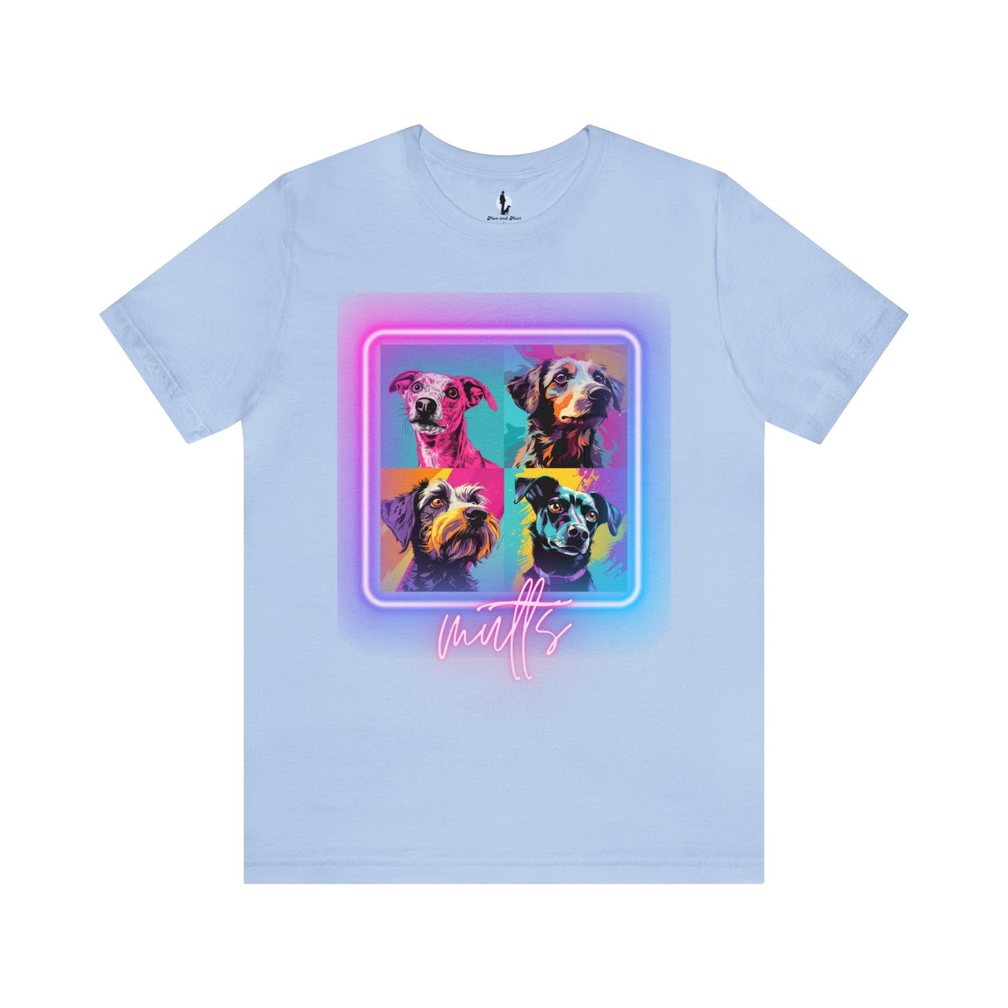 Mutts Mosaic Neon - Unisex Jersey Short Sleeve Tee